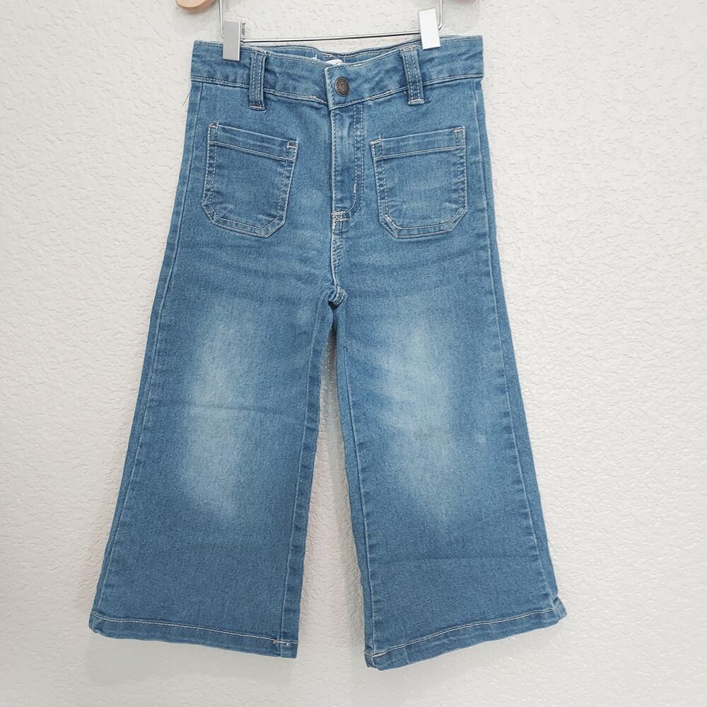 Jessica Simpson Barrel Leg Medium Wash Jeans Adjustable Waist Size 4